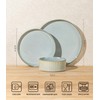 TheTerra Ceramic Dinnerware Sets for 4, 12 Pieces Porcelain Lightweight