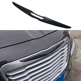 Kolya Glossy Black Front Bumper Center Grille Emblem Cover Grill Badge Molding Trim for 2011-2022 Chrysler 300 300C