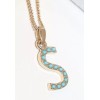 Avon 2018 Avon Aqua Initial Necklace Letter S