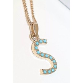 Avon 2018 Avon Aqua Initial Necklace Letter S