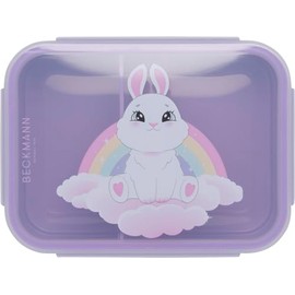 Beckmann, Yellow Heart Children's Lunch Box with Removable Divider, Primary School Lunch Box, Purple