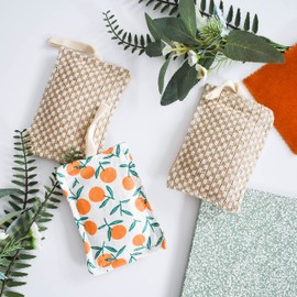 PlanetNatura Natural Kitchen Cleaning Cloth un Sponge | 3 Pack | Bamboo Fibre | Jute & Cotton, Zero Waste, Zero Plastic Eco Friendly Kitchen are Reusable, Washable and Biodegradable and Hand Made