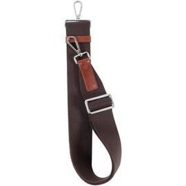 Dom Teporna Shoulder Strap, Genuine Leather Accent, Single Item, For Bags, Replacement, Adjustable, 24.8 - 43.3 inches (63 - 110 cm), Shoulder Strap, dark brown