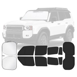 Car Window Shades for Toyota Land Cruiser250 2024-2025 Accessories - Full Set 10PCS Side Window Sunshades with Memory Frame & Blackout Fabric, Privacy UV Shield for Camping/Travel