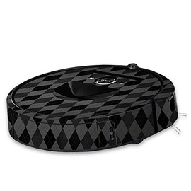 MightySkins Skin Compatible With iRobot Roomba i7 Robot Vacuum - Black Argyle | Protective, Durable, and Unique Vinyl Decal wrap cover | Easy To Apply, Remove, and Change Styles | Made in the USA