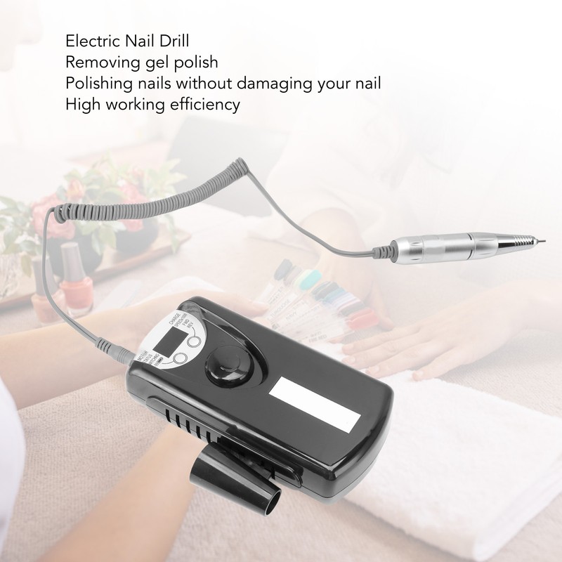 LCD Nail Drill Machine Home Salon Portable Electric Nail File
