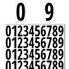 600 Pieces, 2 inch - Vinyl Number Stickers, Waterproof Stick on Numbers Labels - Black Numbers