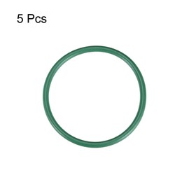 sourcing map Fluororubber O Rings, FKM Seal for Machine Installations, 54 mm AD 47 mm ID 3.5 mm Width, Green, Pack of 5