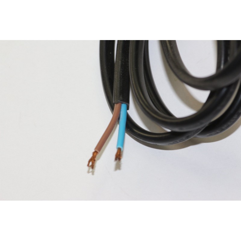 3 x 2m Mains Flex, Moulded UK Plug, Open End