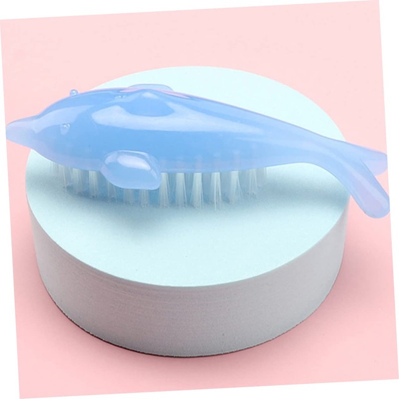 Healvian 5pcs Dolphin Shape Nail Cleaning Brush Fingernail Scrub for
