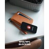 VULKIT Porta Pasaporte de Cuero con Bloqueo RFID y Correa
