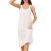 Vlazom Nighties for Women Sleeveless Cotton Nightgown Elegant Lace Trim