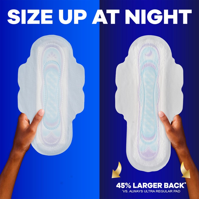 Always Ultra Thin Pads with Wings, Size 1, Regular, 46