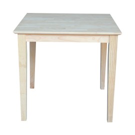 International Concepts Square Solid Wood Top Table with Shaker Legs, 30-Inch