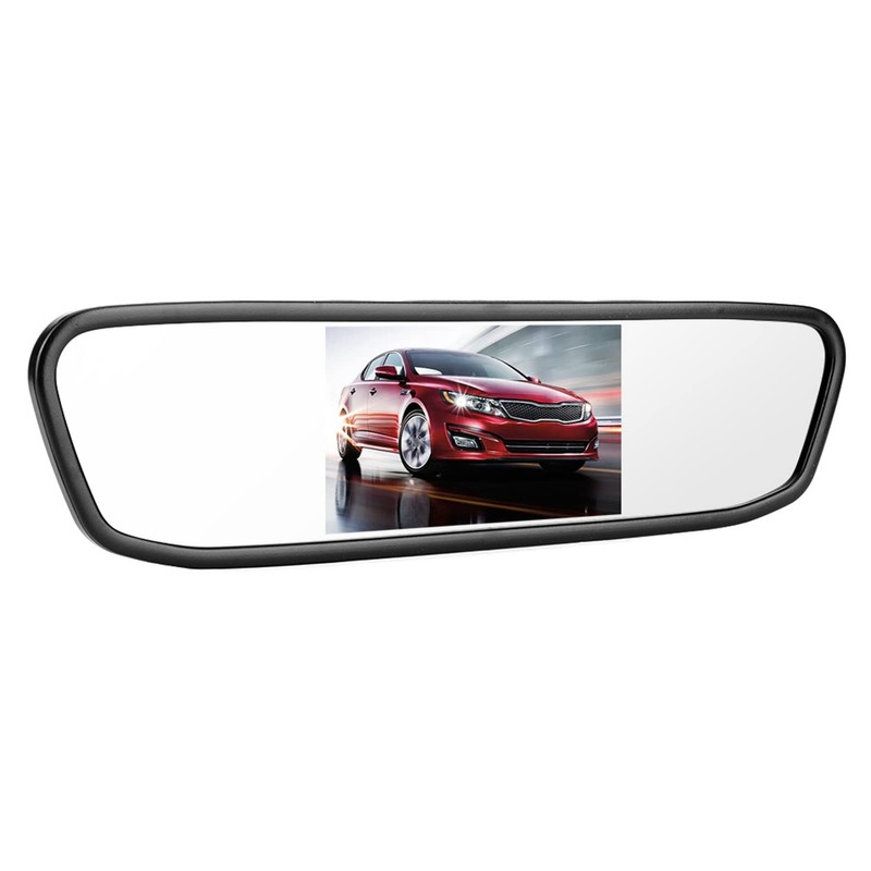 Rearview Mirror Backup Camera,4.3in Car HD Rearview Mirror Monitor 8LED