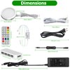 AIBOO Under Cabinet Lighting Kit, 16 Pack Dimmable RGB and