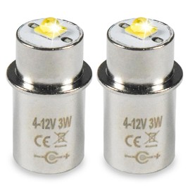 HQRP High Power Bulb 2-Pack Compatible with Mag-Lite 3-4-5-6 D/C Cell Torch Flashlights, Maglite 3D 4D 5D 6D / 3C 4C 5C 6C Cell MagLight Halogen / D30113730000