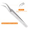 sourcing map ST-15 Precision Tweezers 121mm Pointed Anti-Corrosion Stainless Steel