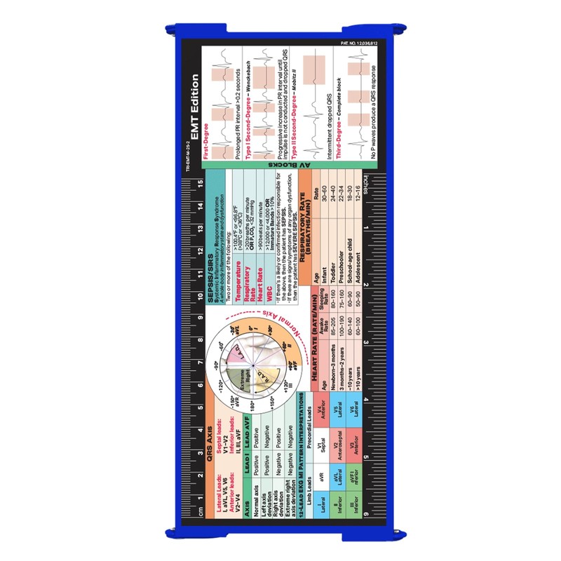Whitecoat Clipboard® Trifold - EMT Edition (Blue, Trifold)