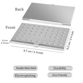 Tdaoxin Business Card Holder, Metal Business Card Case, Super Light Business Card Holder, Card Holder for Men and Women