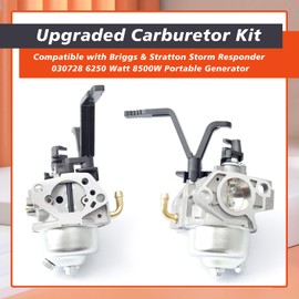Mhrxusd Upgraded Carburetor Kit Compatible with Briggs & Stratton Storm Responder 6250/8500 Watt Generator 030728 Carburetor Carb fit for Troy Bilt 6250 8500 Watts Generator 030594A 030594