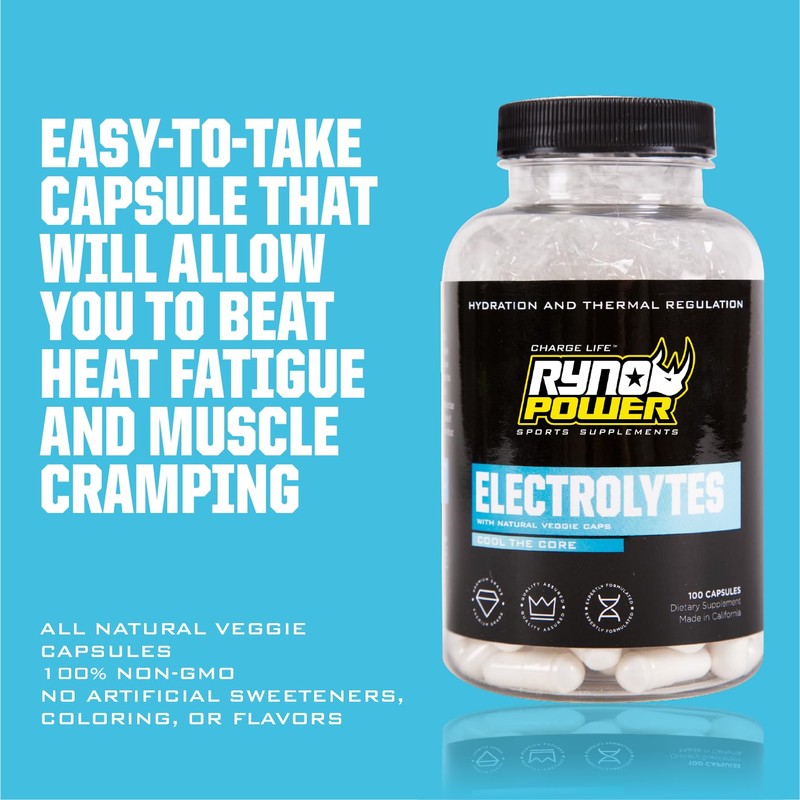 Ryno Power Electrolytes Supplement Capsules (50 Servings)