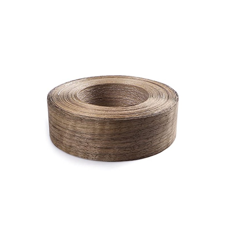 MOLIGOU Walnut Wood Veneer Roll, 2”×50’ Plywood Edge Banding Strips,