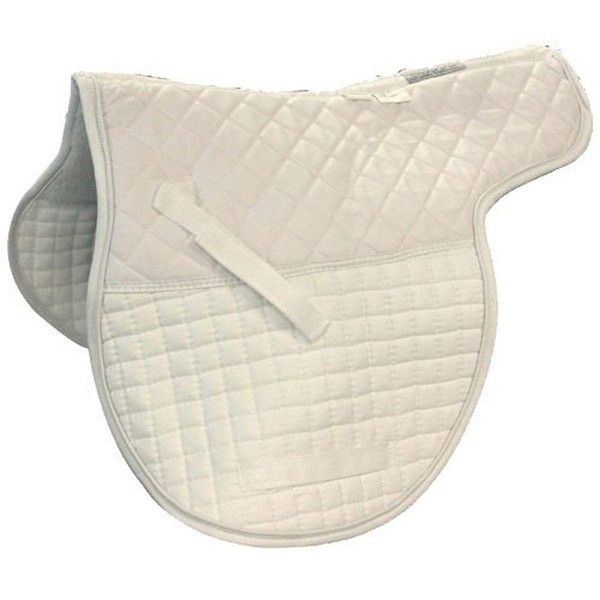 Intrepid International Shaped Quilted Double Back All Purpose Saddle Pad, White