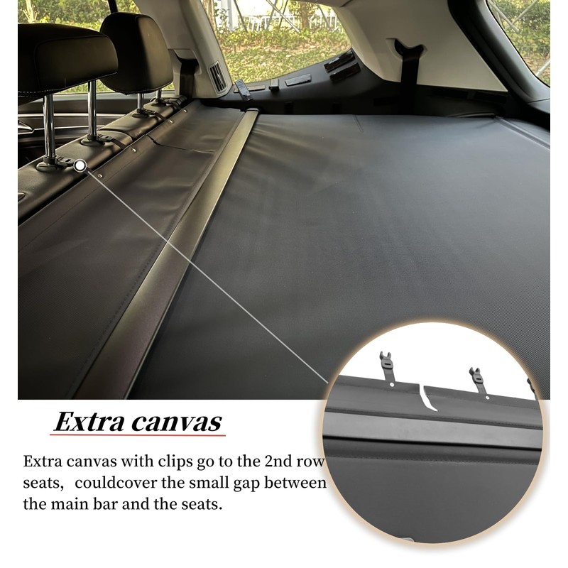 VESUL Retractable Trunk Cargo Cover Compatible with Volkswagen VW Tiguan