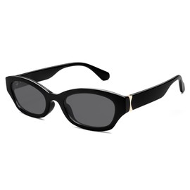 HERJOUR Retro Cat Eye Sunglasses for Women Men Narrow Rectangle Cateye Sunnies Y2k Trendy AR82274