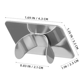 BESPORTBLE 3sets Nail Art Tools Set Stainless Steel Pallet for Nail Salon Personal Use 2pcs*3