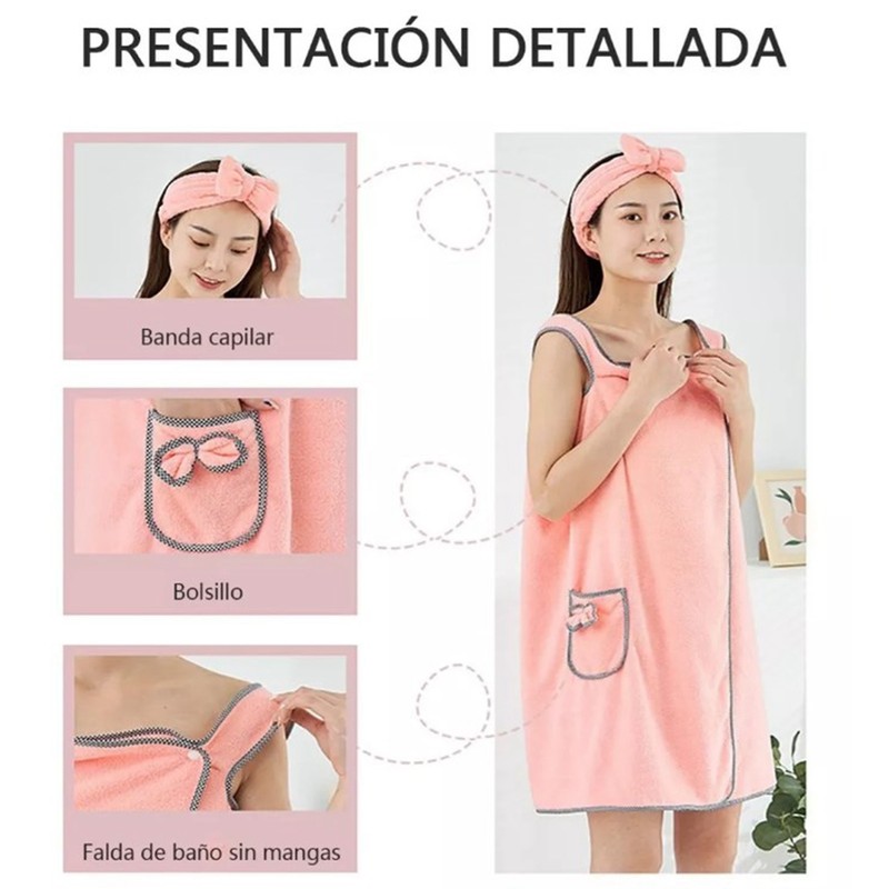 5Pcs Bath Towel Wrap Set Hair Drying Cap Headband Princess