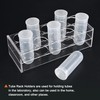 sourcing map 10-Well Acrylic Test Tube Rack Holder Lab Stand