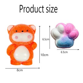 3 PCS Taba Squishy Kit, Taba Squishy Paw, Taba Squishy, Fufu Squishy, Sensory Toy Decompression Toy Squeeze Toy Stress Reliver Gift for Adults Kids, Cute Fidget Toys for Boys Girls Birthday Gifts