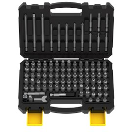 Renekton Security Bit Set 1/4-inch Adapters Phillips Slotted Hex Torx Star Tamperproof Pozi Square Spanner Torque Tri-Wing Clutch Spline Wing Nut, Security Torx Bit Set, S2 Steel, 97 Piece Set