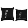 Binoculars One Line Art Drawing Bird Watching Throw Pillow