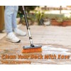 Medium Bristle Deck Brush and Scrub Brush Attachment (Pole Sold
