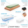 Sharp Pebble Knife Sharpening Stones Kit -Grits 400/1000/6000 Extra Large