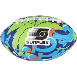 Sunflex Neoprene American Football Tropical Wave | Very Grippy and Ideal for Throwing and Catching | Ball Soft and Lightweight for the Beach and Garden | Extremely Robust and for All Age Groups