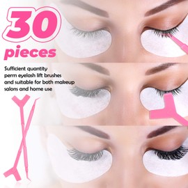 30 Pieces Y Shape Eyelash Lift & Lifting Tool Brush Set - Silicone Grafting Eyelash Extension Makeup Tool for Women(Pink)