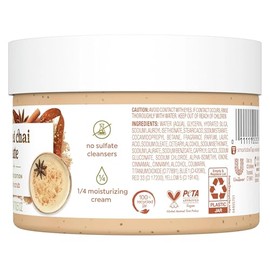 Dove Exfoliante corporal – Chai Latte especiado, exfoliante profundamente nutritivo con ¼ de crema hidratante, 10.5 onzas