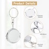 6 Pcs Round Mirror Keychain Compact Mirror Double Sided Folding