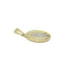 Handmade Virgen de Guadalupe Oval Medal 18k Gold Plated With