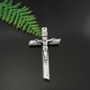 Fashion Jewelry 2" large JESUS CROSS CRUCIFIX pendant 22" 925