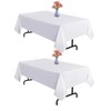 Vnituasr 2 Pack White Tablecloths Rectangle, 60 x 102 Inch