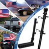 Truck Flag Pole with Hitch Holder – 5FT Heavy Duty