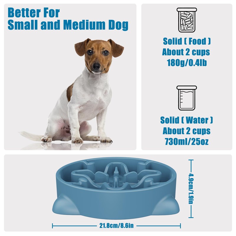 Slow Feeder Dog Bowls Medium Breed, Dog Food Bowl Medium