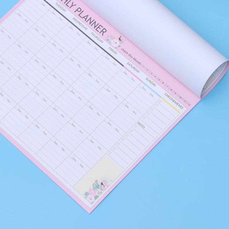 DIYEAH 20 Hojas planificador mensual calendars bloc de programación semanal