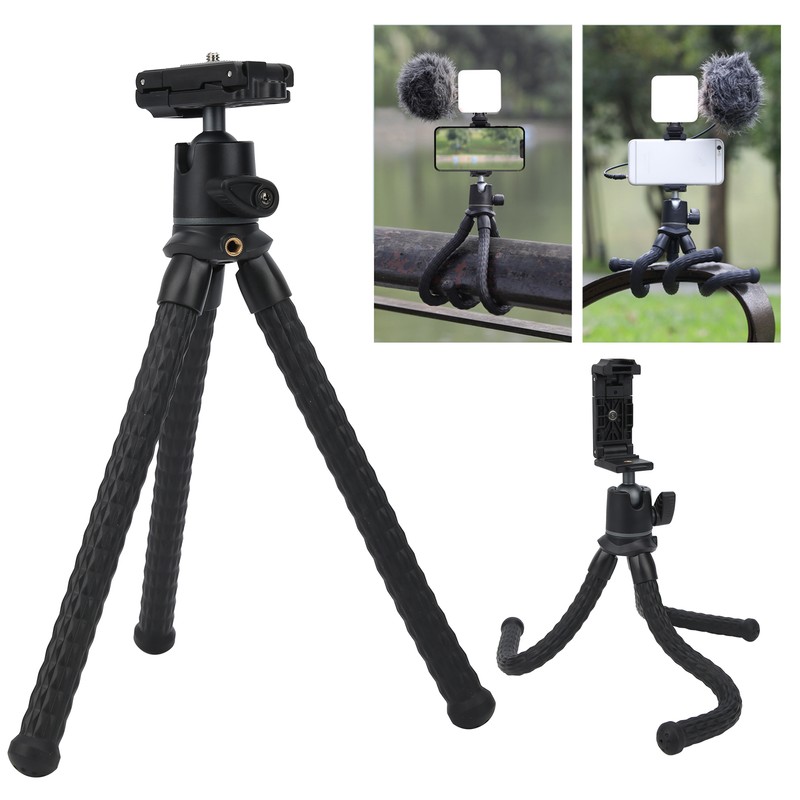 TELESIN Portable Tripod Stand Flexible Desktop 360° Ball Head Tripod