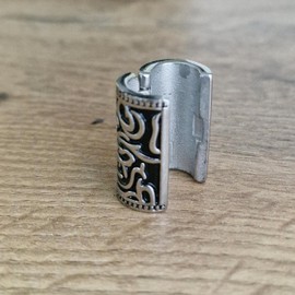 VALHALLA Hair Beads Opener, Viking Beard Bead 316L Steel Silver Stainless Steel HUGE Runes